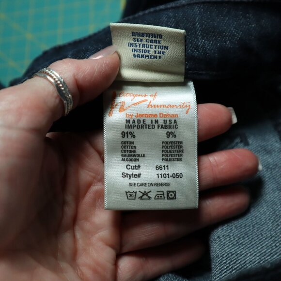 Citizens Of Humanity Ava Jeans Womens 27 Blue Weekend Casual Y2K Trendy Med Wash - Picture 5 of 13